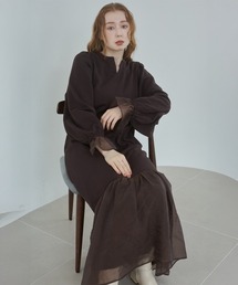 Bab | 【選べるサイズ展開】オーガンジー切替スウェットワンピース(ワンピース)