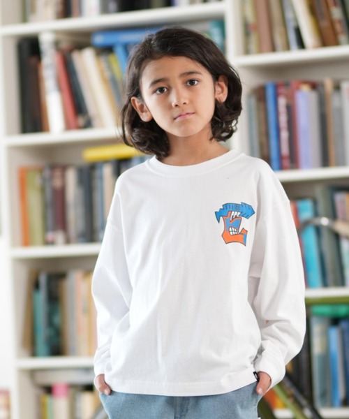 ELEMENT(エレメント)の「ELEMENT/エレメント TAG LS YOUTH キッズ ロンT BF026-070(Tシャツ/カットソー・キッズ・スミクロ/ホワイト・130cm/140cm/150cm/160cm)」の4枚目の写真
