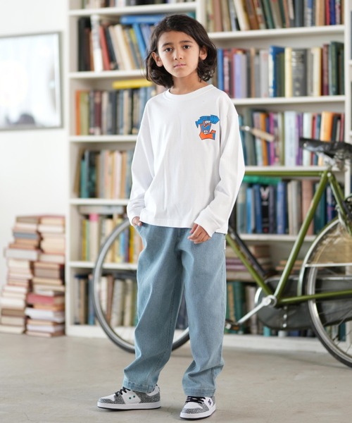 ELEMENT(エレメント)の「ELEMENT/エレメント TAG LS YOUTH キッズ ロンT BF026-070(Tシャツ/カットソー・キッズ・スミクロ/ホワイト・130cm/140cm/150cm/160cm)」の6枚目の写真