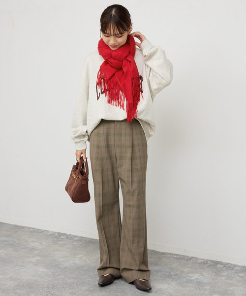 Spick & Span(スピックアンドスパン)の「Spick & Span カシミヤストール(ストール/ショール・レディース・グレー/ブラウン/レッド・FREE)」の12枚目の写真