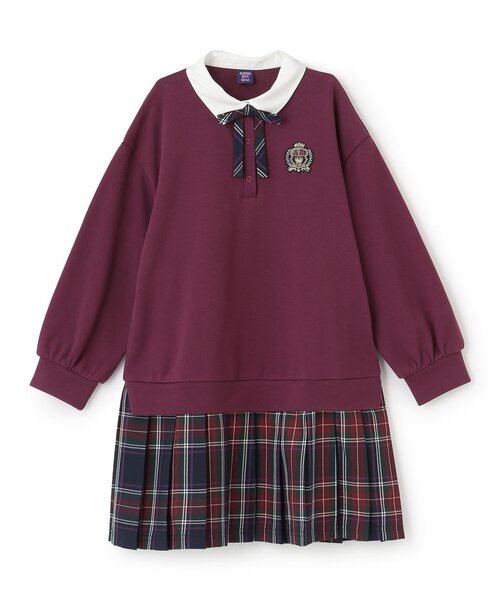 チェックレイヤード風ワンピース（ワンピース）｜ANNA SUI mini