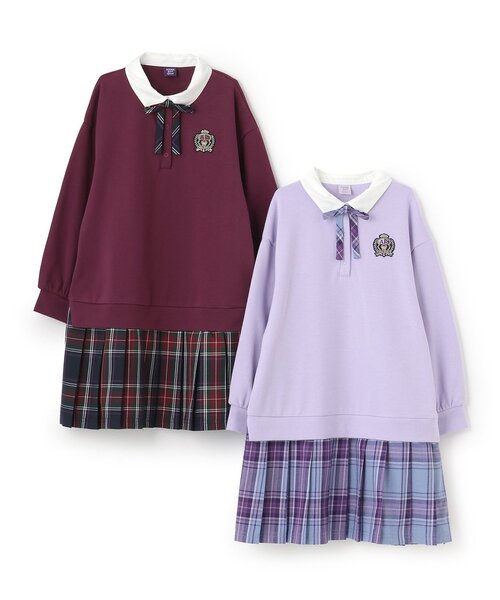 チェックレイヤード風ワンピース（ワンピース）｜ANNA SUI mini