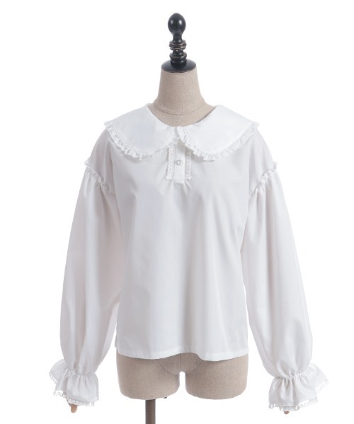 axes femme POETIQUE(アクシーズファムポエティック)の「バブーシュカ付スモック風ブラウス(シャツ/ブラウス・レディース・イエロー/ブラウン/ホワイト・MEDIUM)」の16枚目の写真