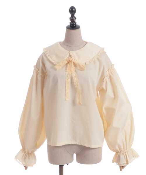 axes femme POETIQUE(アクシーズファムポエティック)の「バブーシュカ付スモック風ブラウス(シャツ/ブラウス・レディース・イエロー/ブラウン/ホワイト・MEDIUM)」の19枚目の写真