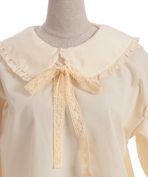 axes femme POETIQUE(アクシーズファムポエティック)の「バブーシュカ付スモック風ブラウス(シャツ/ブラウス・レディース・イエロー/ブラウン/ホワイト・MEDIUM)」の22枚目の写真