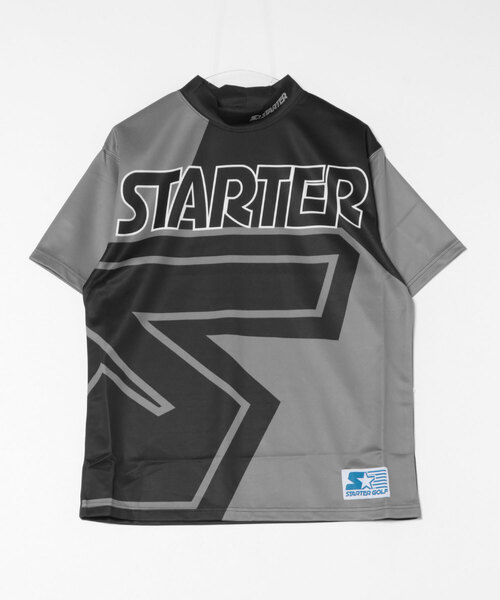 STARTER(スターター)の「《STARTER GOLF》スターターゴルフ FIELDSENSOR(R)吸水速乾 STARTERビックロゴ モックネック半袖カットソー SG-123001(Tシャツ/カットソー・メンズ・サックスブルー/ブラック/レッド/イエロー・L/M/XS)」の3枚目の写真