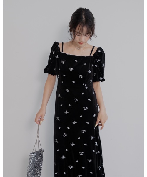 JUMELLE(ジュメロ)の「【結婚式/オケージョン】ベロアラインドレス(ワンピース・レディース・ブラック・MEDIUM/SMALL)」の11枚目の写真