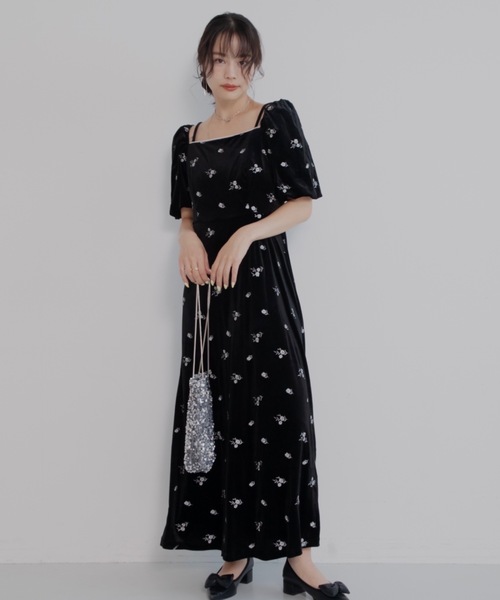 JUMELLE(ジュメロ)の「【結婚式/オケージョン】ベロアラインドレス(ワンピース・レディース・ブラック・MEDIUM/SMALL)」の14枚目の写真