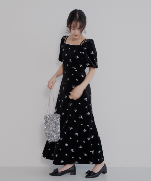 JUMELLE(ジュメロ)の「【結婚式/オケージョン】ベロアラインドレス(ワンピース・レディース・ブラック・MEDIUM/SMALL)」の17枚目の写真