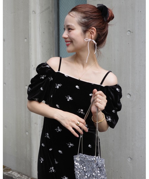 JUMELLE(ジュメロ)の「【結婚式/オケージョン】ベロアラインドレス(ワンピース・レディース・ブラック・MEDIUM/SMALL)」の20枚目の写真