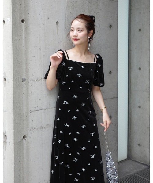 JUMELLE(ジュメロ)の「【結婚式/オケージョン】ベロアラインドレス(ワンピース・レディース・ブラック・MEDIUM/SMALL)」の22枚目の写真