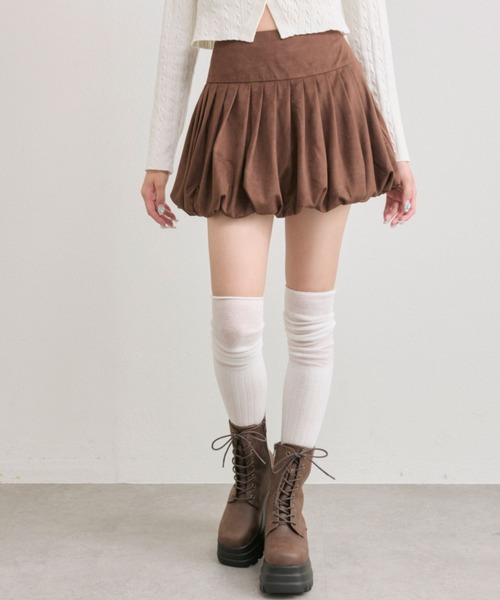 OLIVE des OLIVE(オリーブデオリーブ)の「バルーンスカート(スカート・レディース・ブラウン/オフホワイト/チェック・FREE)」の4枚目の写真