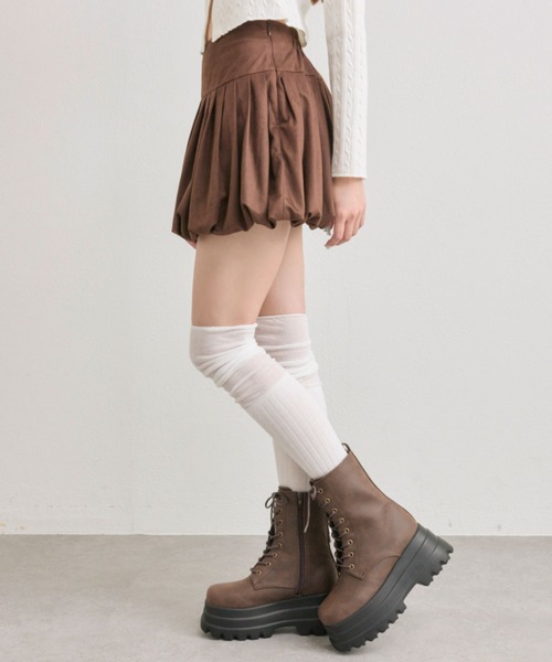 OLIVE des OLIVE(オリーブデオリーブ)の「バルーンスカート(スカート・レディース・ブラウン/オフホワイト/チェック・FREE)」の6枚目の写真