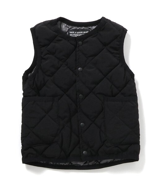 BREEZE（ブリーズ）の「【洗える】インナーキルトベスト_ジュニア対応（ダウンベスト・キッズ・ベージュ/ピンク/ブラック・160/110/100/130/90/120/140/150）」の15枚目の写真