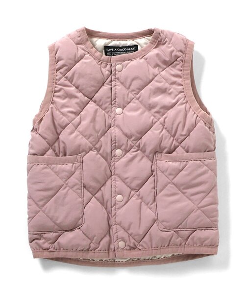 BREEZE（ブリーズ）の「【洗える】インナーキルトベスト_ジュニア対応（ダウンベスト・キッズ・ベージュ/ピンク/ブラック・160/110/100/130/90/120/140/150）」の19枚目の写真