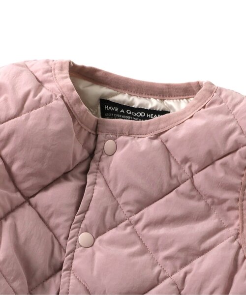 BREEZE（ブリーズ）の「【洗える】インナーキルトベスト_ジュニア対応（ダウンベスト・キッズ・ベージュ/ピンク/ブラック・160/110/100/130/90/120/140/150）」の10枚目の写真