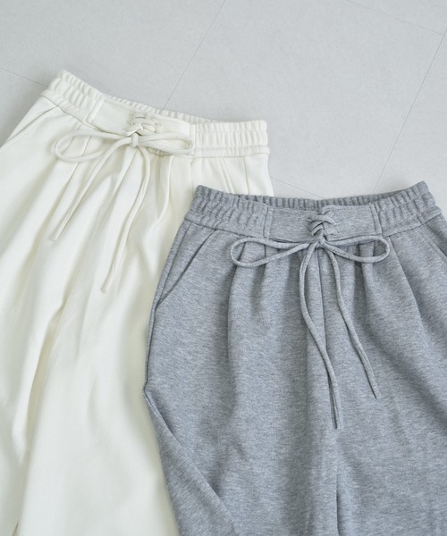 DAY CLOSET（デイ クローゼット）の「【大きいサイズ有】韓国っぽ美脚。レースアップハイウエストイージースウェットパンツ レディース（スウェットパンツ・レディース・アイボリー/ブラック/グレー/ピンク・M/S/XL/L）」の13枚目の写真