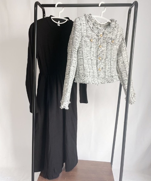 美品⭐︎TO BE CHIC⭐︎袖シフォンツイードワンピース&ジャケットセットアップ 美品⭐︎TO BE CHIC⭐︎袖シフォンツイードワンピース