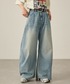 Snap club（スナップクラブ）の「【Snap club】ヴィンテージ加工ワイドカーブデニムパンツ（デニムパンツ・M）」