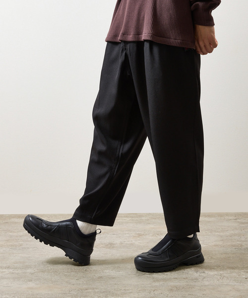 And A（アンドエー）の「GRAMICCI グラミチ / WOOL LIKE WIDE TAPERED PANT ウールライクワイドテーパードパンツ / GMP5-FJP003（スラックス・メンズ・ブラック/チャコールグレー/ブラウン・SMALL/MEDIUM/LARGE/X-LARGE）」の3枚目の写真