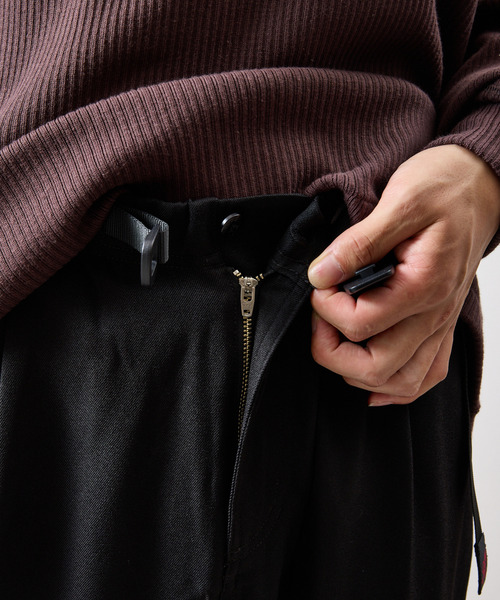 And A（アンドエー）の「GRAMICCI グラミチ / WOOL LIKE WIDE TAPERED PANT ウールライクワイドテーパードパンツ / GMP5-FJP003（スラックス・メンズ・ブラック/チャコールグレー/ブラウン・SMALL/MEDIUM/LARGE/X-LARGE）」の12枚目の写真