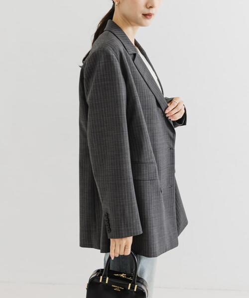 URBAN RESEARCH（アーバンリサーチ）の「ウールブレンドテーラードジャケット（その他アウター・レディース・グレー系その他/ブラック・36/38）」の5枚目の写真