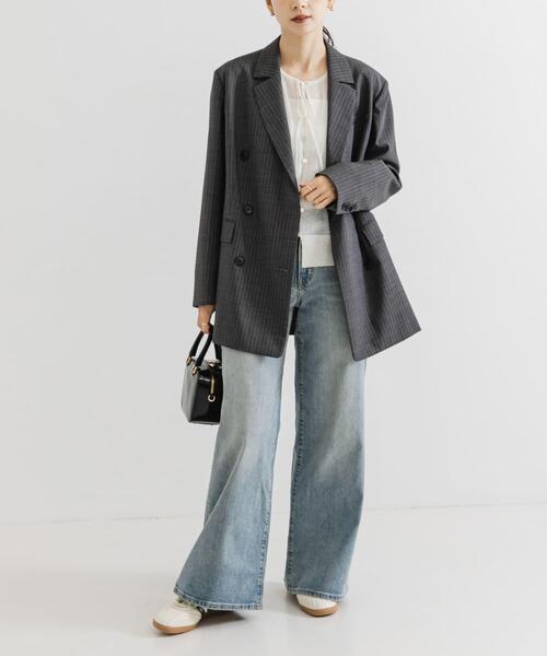 URBAN RESEARCH（アーバンリサーチ）の「ウールブレンドテーラードジャケット（その他アウター・レディース・グレー系その他/ブラック・36/38）」の8枚目の写真