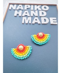 【NAPIKO】半円型♡シンプル☆ビーズアクセサリー◇マルチ/ピアス(MA)