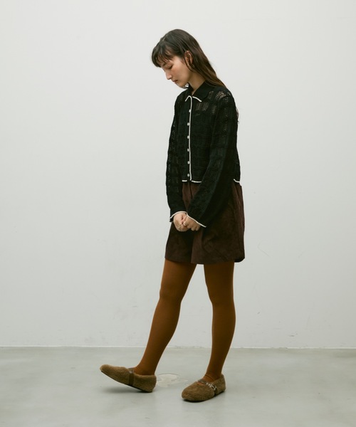 Lutim by u(ルチバイユー)の「Strap boa flat shoes / ストラップボアフラットシューズ(パンプス・レディース・ブラック/アイボリー/ベージュ・23.5/24.5)」の9枚目の写真