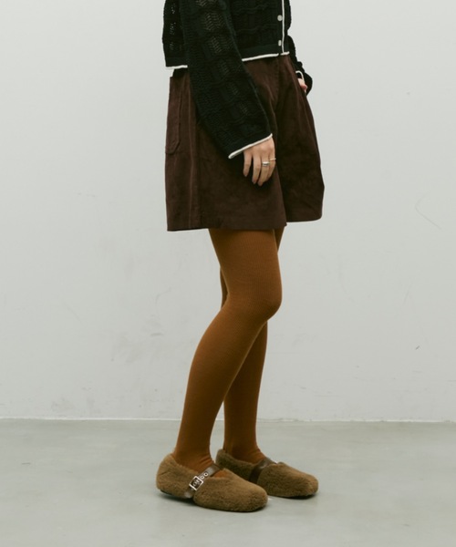 Lutim by u(ルチバイユー)の「Strap boa flat shoes / ストラップボアフラットシューズ(パンプス・レディース・ブラック/アイボリー/ベージュ・23.5/24.5)」の10枚目の写真