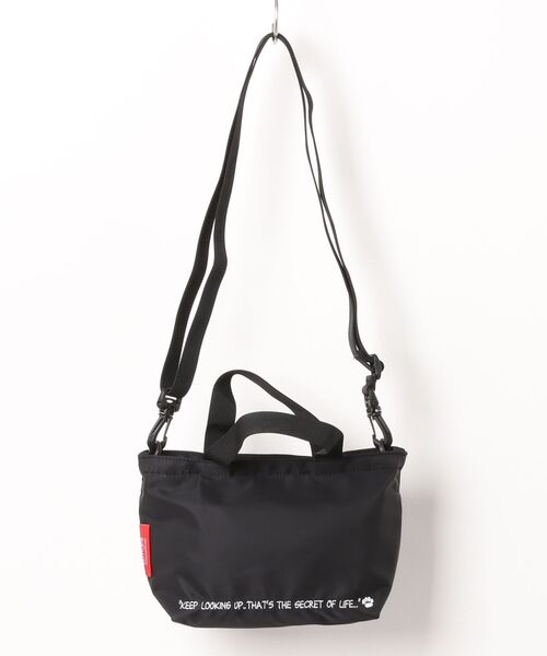 Manhattan Portage（マンハッタンポーテージ）の「MICRO PORTAGE TOTE FLIGHT NYLON BACKING PEANUTS 25（トートバッグ・レディース・ブラック・X-SMALL）」の7枚目の写真