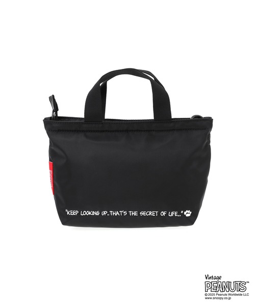 Manhattan Portage（マンハッタンポーテージ）の「MICRO PORTAGE TOTE FLIGHT NYLON BACKING PEANUTS 25（トートバッグ・レディース・ブラック・X-SMALL）」の17枚目の写真
