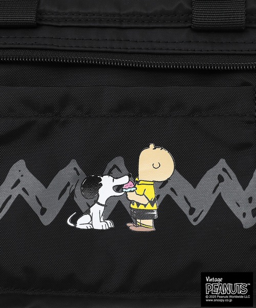 Manhattan Portage（マンハッタンポーテージ）の「MICRO PORTAGE TOTE FLIGHT NYLON BACKING PEANUTS 25（トートバッグ・レディース・ブラック・X-SMALL）」の3枚目の写真