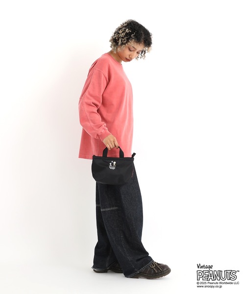 Manhattan Portage（マンハッタンポーテージ）の「MICRO PORTAGE TOTE FLIGHT NYLON BACKING PEANUTS 25（トートバッグ・レディース・ブラック・X-SMALL）」の11枚目の写真