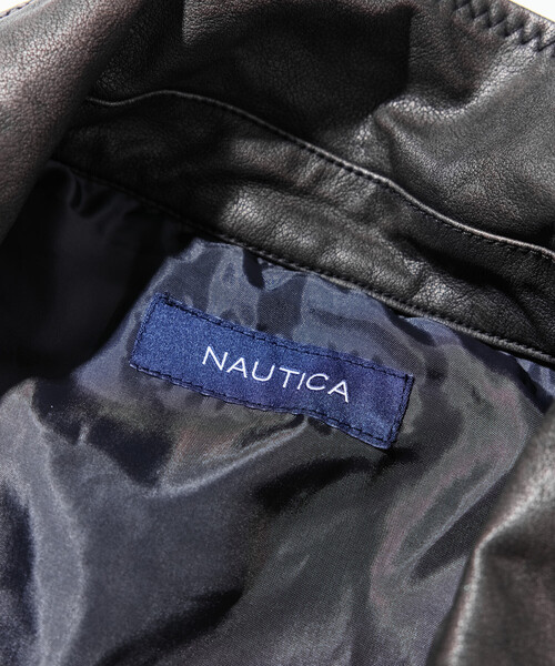 NAUTICA(ノーティカ)の「NAUTICA/ノーティカ フェード加工 レザレッド ショート丈 ジップブルゾン(ブルゾン・メンズ・チャコールグレー/ブラウン・MEDIUM/LARGE/X-LARGE)」の10枚目の写真