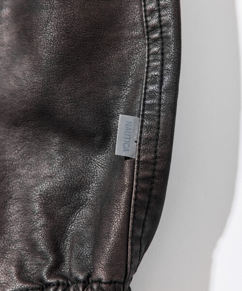 NAUTICA(ノーティカ)の「NAUTICA/ノーティカ フェード加工 レザレッド ショート丈 ジップブルゾン(ブルゾン・メンズ・チャコールグレー/ブラウン・MEDIUM/LARGE/X-LARGE)」の17枚目の写真