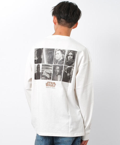 STAR WARS（スターウォーズ）の「スター・ウォーズ ローグワン ロングTシャツ Rogue One: A Star Wars Story（Tシャツ/カットソー・キッズ・ブラック/オフホワイト・140/150/160/170）」の2枚目の写真