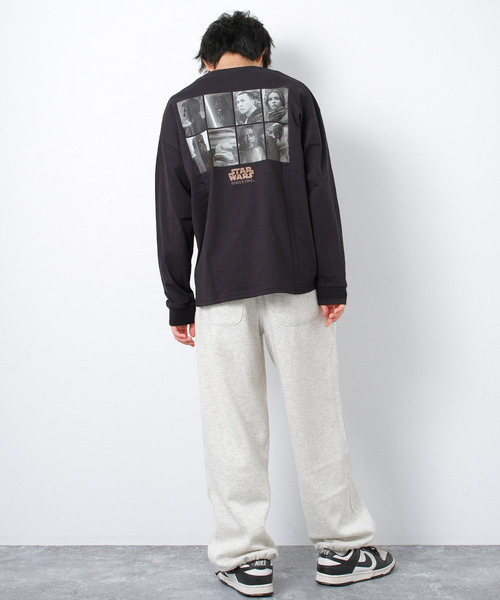 STAR WARS（スターウォーズ）の「スター・ウォーズ ローグワン ロングTシャツ Rogue One: A Star Wars Story（Tシャツ/カットソー・キッズ・ブラック/オフホワイト・140/150/160/170）」の4枚目の写真