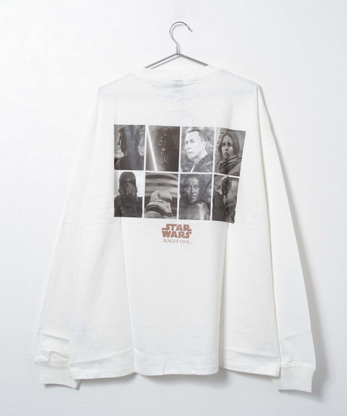 STAR WARS（スターウォーズ）の「スター・ウォーズ ローグワン ロングTシャツ Rogue One: A Star Wars Story（Tシャツ/カットソー・キッズ・ブラック/オフホワイト・140/150/160/170）」の5枚目の写真