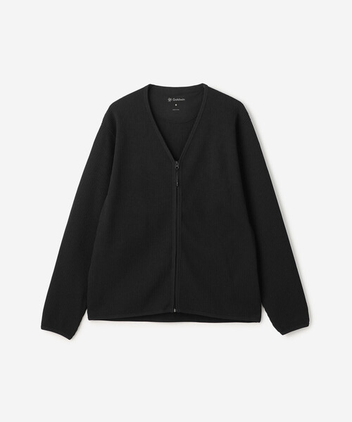 GOLDWIN(ゴールドウィン)の「Goldwin |〈別注〉サーマル Vネックカーディガン MEN(カーディガン/ボレロ・メンズ・ブラック/ブラウン/チャコール・3/2)」の2枚目の写真
