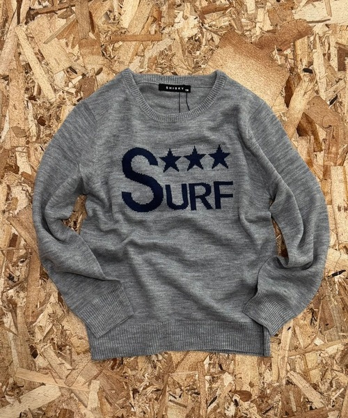 SHISKY（シスキー）の「ロゴ ニット ロンT キッズ（ニット/セーター・キッズ・杢グレー/ヘザーチャコール/ネイビー/ブルー系その他/チャコール/ブラック/ブラック系その他2/グレー系その他/ブルー系その他2/キャメル/ベージュ系その他/ブラック系その他・130/120/140/150/160）」の5枚目の写真