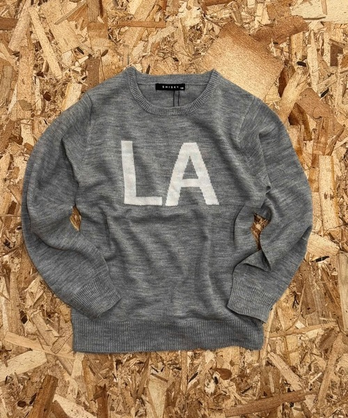 SHISKY（シスキー）の「ロゴ ニット ロンT キッズ（ニット/セーター・キッズ・杢グレー/ヘザーチャコール/ネイビー/ブルー系その他/チャコール/ブラック/ブラック系その他2/グレー系その他/ブルー系その他2/キャメル/ベージュ系その他/ブラック系その他・130/120/140/150/160）」の6枚目の写真