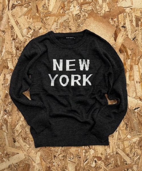 SHISKY（シスキー）の「ロゴ ニット ロンT キッズ（ニット/セーター・キッズ・杢グレー/ヘザーチャコール/ネイビー/ブルー系その他/チャコール/ブラック/ブラック系その他2/グレー系その他/ブルー系その他2/キャメル/ベージュ系その他/ブラック系その他・130/120/140/150/160）」の7枚目の写真