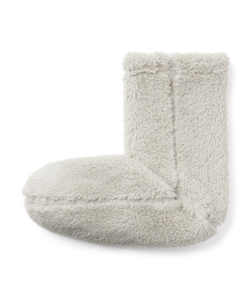 無印良品(ムジルシリョウヒン)の「婦人 足なり直角 再生ポリエステル ボアフリース ルームソックス(ソックス/靴下・レディース・ピンク/ブラウン系/ライトベージュ/ラベンダー/ブラウン/ライトグリーン・23-25cm)」の3枚目の写真