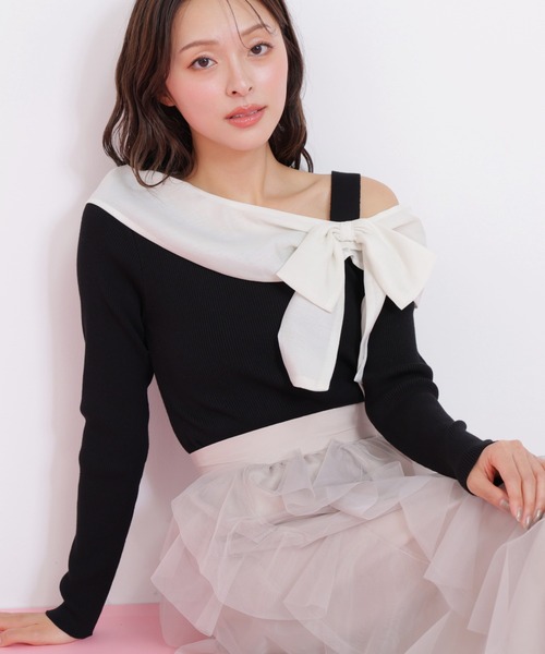 ◇アシメリボンニット（ニット/セーター）｜JILL by JILL STUART