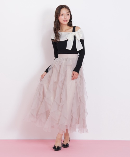 ◇アシメリボンニット（ニット/セーター）｜JILL by JILL STUART