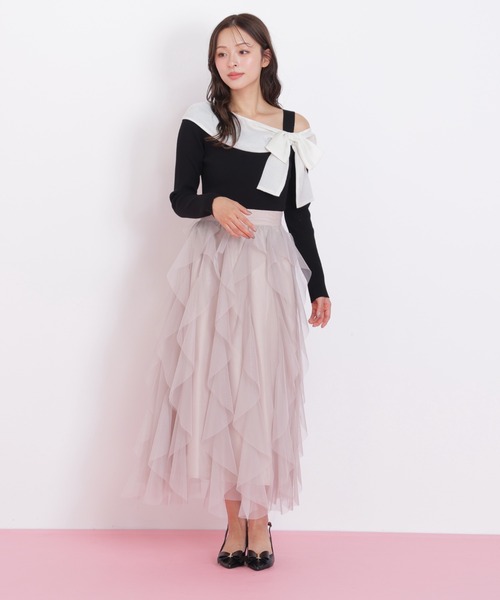 ◇アシメリボンニット（ニット/セーター）｜JILL by JILL STUART