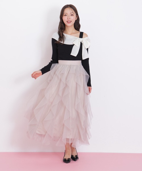 ◇アシメリボンニット（ニット/セーター）｜JILL by JILL STUART