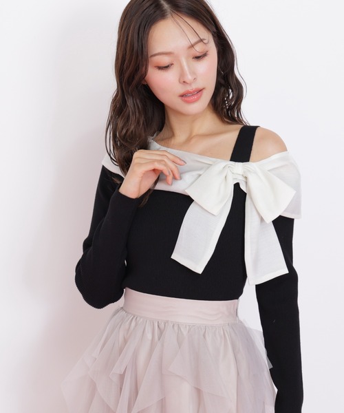 ベルセレージュ　めるぽんさん専用 ◇アシメリボンニット（ニット/セーター）｜JILL by JILL STUART