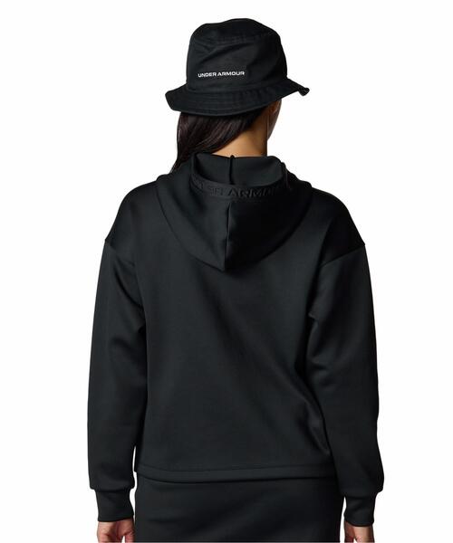 UNDER ARMOUR(アンダーアーマー)の「UAドライブ ワードマーク ロングスリーブ フーディー(ゴルフ/レディース)(スウェット・レディース・ブラック・XL/L/M)」の2枚目の写真